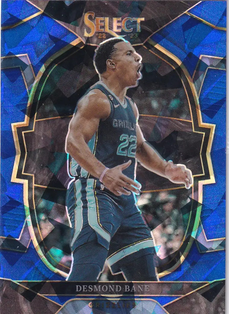 2022-23 SELECT #63 DESMOND BANE BLUE CRACKED ICE- MEMPHIS GRIZZLIES - Basketball Card Single