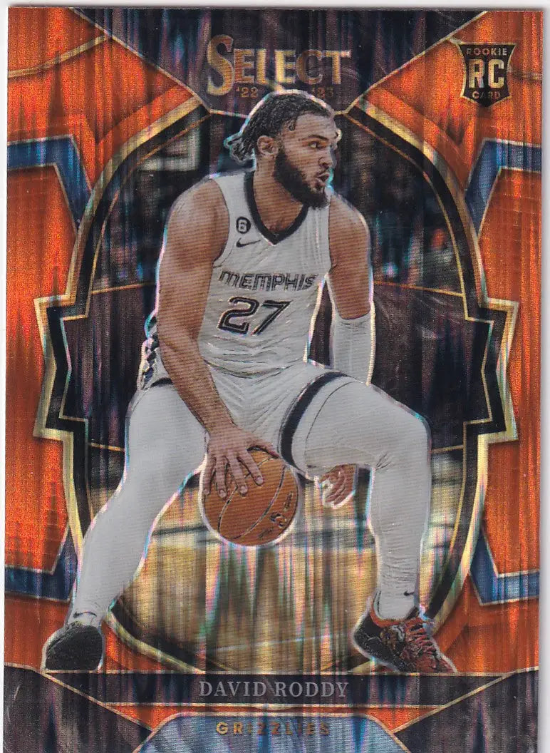 2022-23 SELECT #78 DAVID RODDY ORANGE FLASH- MEMPHIS GRIZZLIES - Basketball Card Single