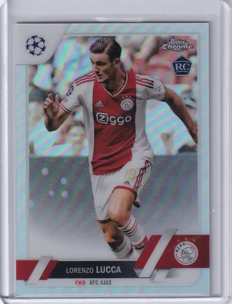 2022-23 Topps Chrome UEFA Refractor #143 Lorenzo Lucca AFC Ajax