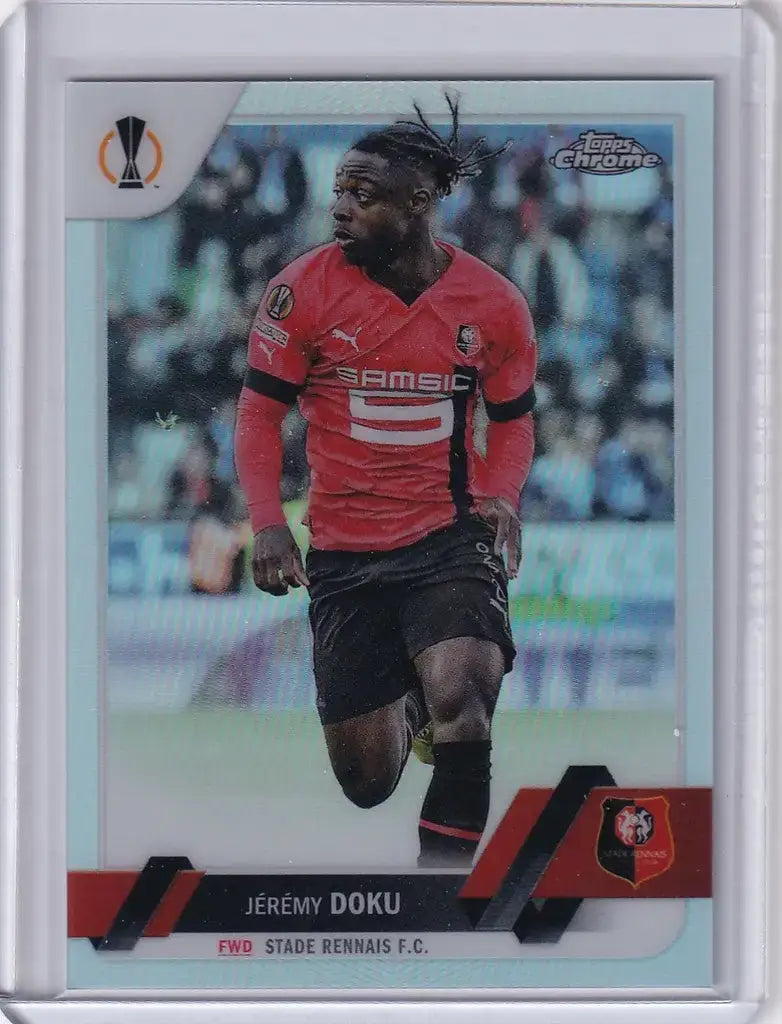 2022-23 Topps Chrome UEFA Refractor #198 Jérémy Doku Stade Rennais F.C.