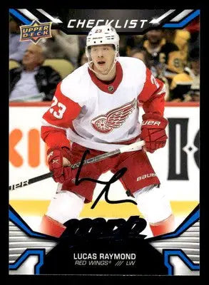 2022-23 Upper Deck MVP #100 Lucas Raymond Blue Script - Hockey Card Single