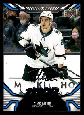 2022-23 Upper Deck MVP #108 Timo Meier Blue Script - Hockey Card Single