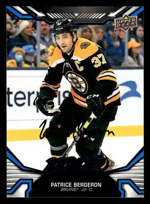 2022-23 Upper Deck MVP #109 Patrice Bergeron Blue Script - Hockey Card Single