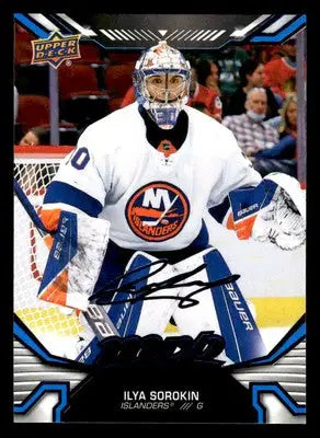 2022-23 Upper Deck MVP #118 Ilya Sorokin Blue Script - Hockey Card Single