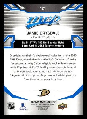 2022-23 Upper Deck MVP #121 Jamie Drysdale Blue Script - Hockey Card Single