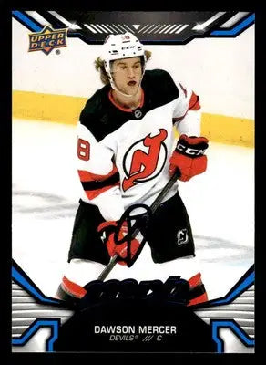 2022-23 Upper Deck MVP #141 Dawson Mercer Blue Script - Hockey Card Single