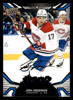 2022-23 Upper Deck MVP #165 Josh Anderson Blue Script - Hockey Card Single