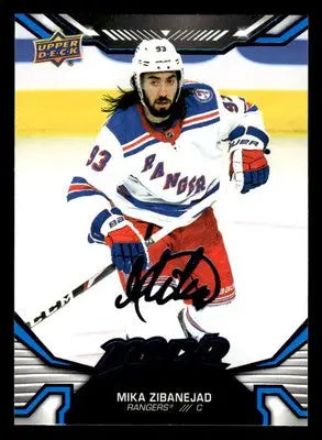 2022-23 Upper Deck MVP #185 Mika Zibanejad Blue Script - Hockey Card Single