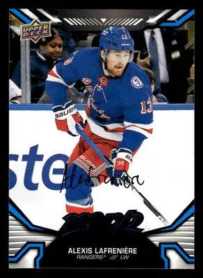 2022-23 Upper Deck MVP #192 Alexis Lafreniere Blue Script - Hockey Card Single