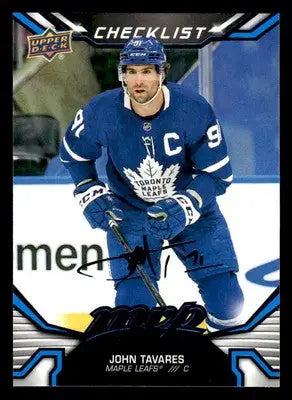 2022-23 Upper Deck MVP #200 John Tavares Blue Script - Hockey Card Single
