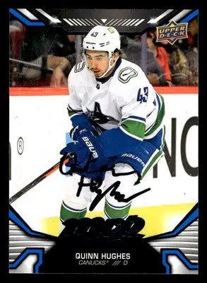 2022-23 Upper Deck MVP #208 Quinn Hughes Blue Script - Hockey Card Single