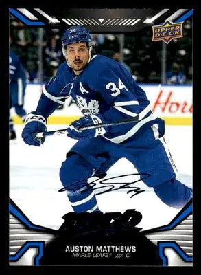 2022-23 Upper Deck MVP #215 Auston Matthews Blue Script