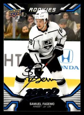 2022-23 Upper Deck MVP #235 Samuel Fagemo Blue Script - Hockey Card Single
