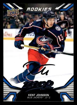 2022-23 Upper Deck MVP #242 Kent Johnson Blue Script - Hockey Card Single