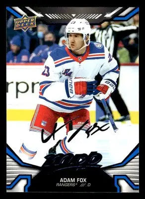 2022-23 Upper Deck MVP #33 Adam Fox Blue Script - Hockey Card Single