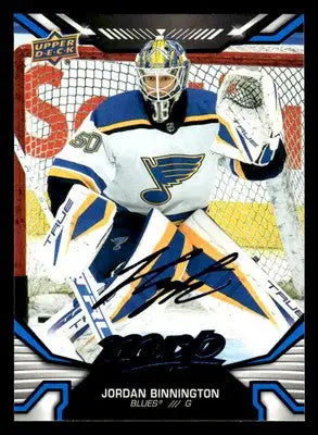 2022-23 Upper Deck MVP #35 Jordan Binnington Blue Script - Hockey Card Single