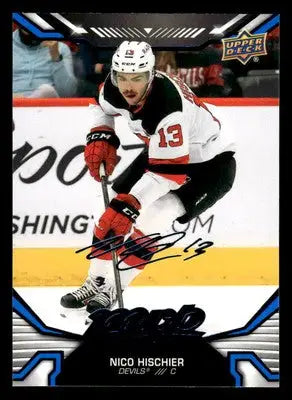 2022-23 Upper Deck MVP #43 Nico Hischier Blue Script - Hockey Card Single