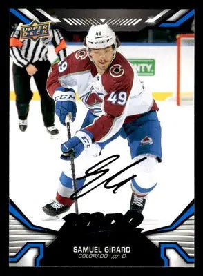 2022-23 Upper Deck MVP #49 Samuel Girard Blue Script - Hockey Card Single
