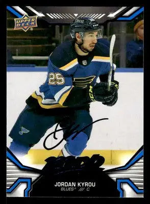 2022-23 Upper Deck MVP #61 Jordan Kyrou Blue Script - Hockey Card Single