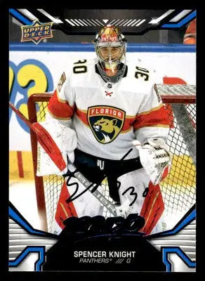 2022-23 Upper Deck MVP #66 Spencer Knight Blue Script - Hockey Card Single