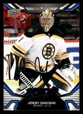 2022-23 Upper Deck MVP #67 Jeremy Swayman Blue Script - Hockey Card Single