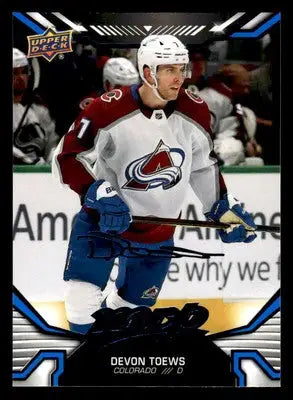2022-23 Upper Deck MVP #81 Devon Toews Blue Script - Hockey Card Single