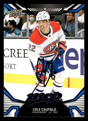 2022-23 Upper Deck MVP #85 Cole Caufield Blue Script - Hockey Card Single