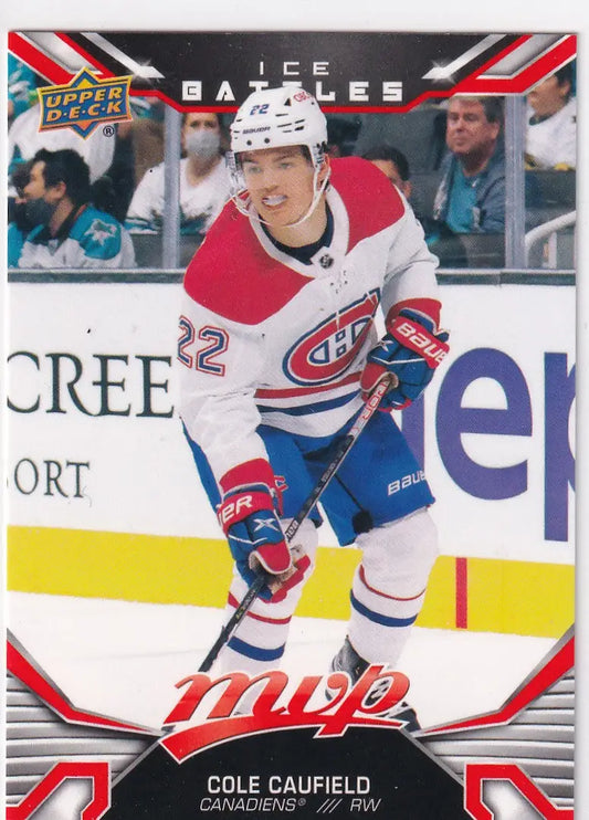 2022-23 UPPER DECK MVP #85 COLE CAUFILED- CANADIENS - Hockey Card Single
