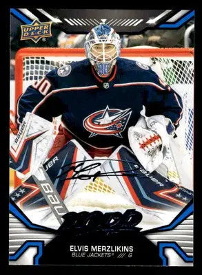 2022-23 Upper Deck MVP #90 Elvis Merzlikins Blue Script - Hockey Card Single