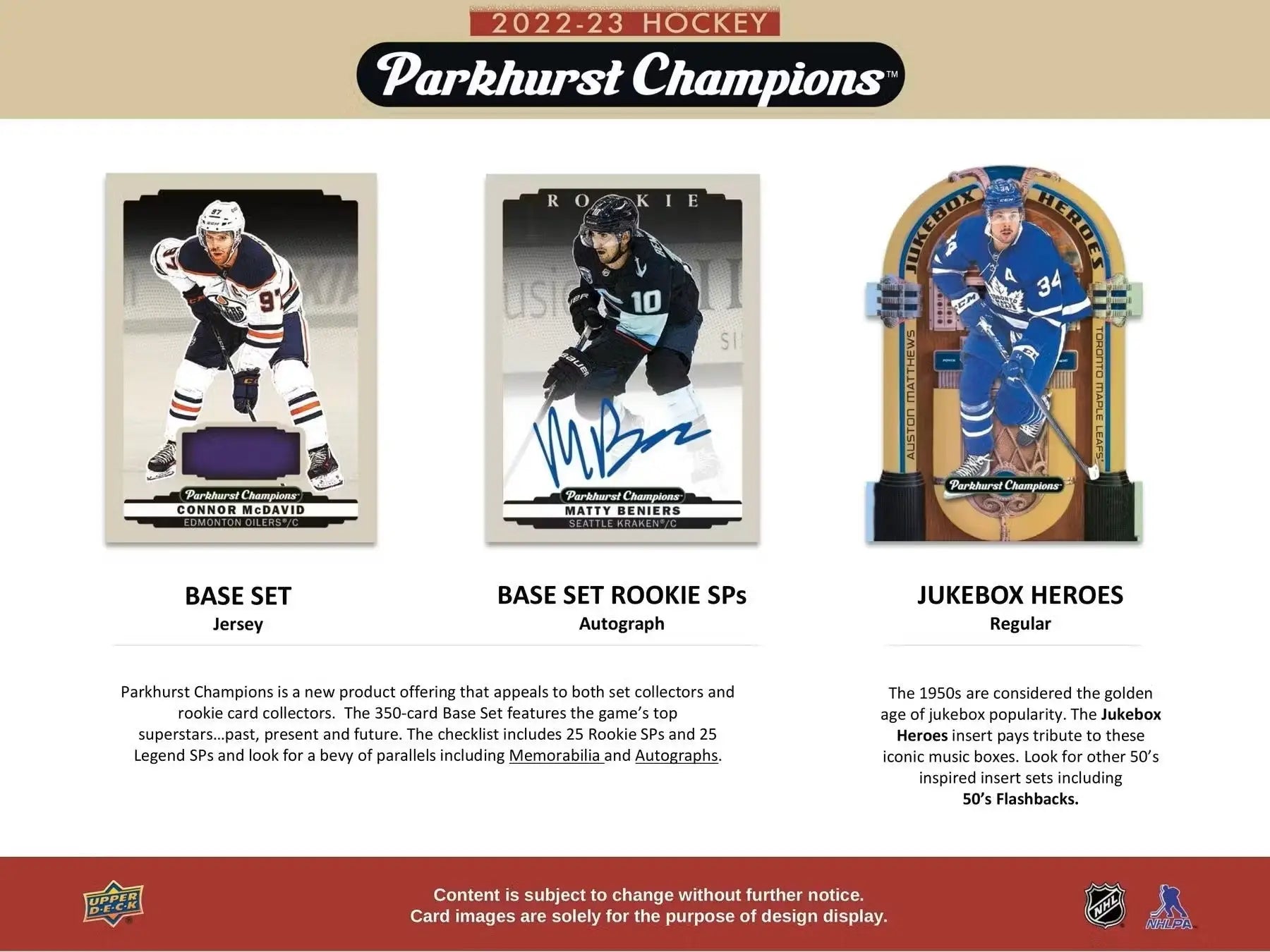 2022/23 Upper Deck Parkhurst Champions Hockey 5-Pack Blaster Box - Sports Card Hobby Boxes