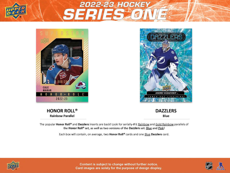 2022-23 Upper Deck Series 1 Hockey Hobby Box - Hockey Card Box