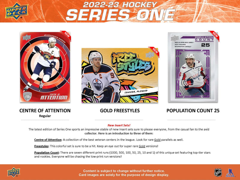 2022-23 Upper Deck Series 1 Hockey Hobby Box - Hockey Card Box