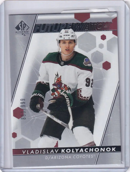 Hockey trading card of Vladislav Kolyachonok from the 2022-23 Upper Deck Coyotes800/999
