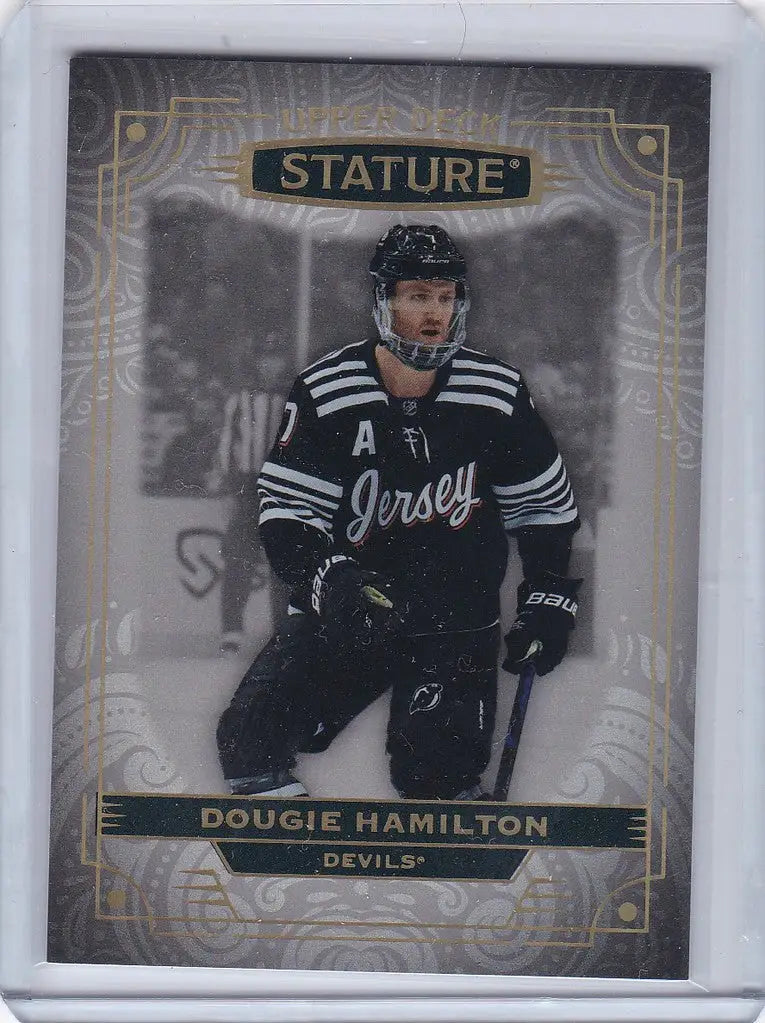 Hockey trading card of Dougie Hamilton from Upper Deck Stature New Jersey Devils
