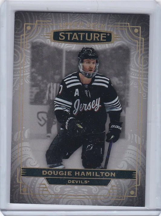 Hockey trading card of Dougie Hamilton from Upper Deck Stature New Jersey Devils