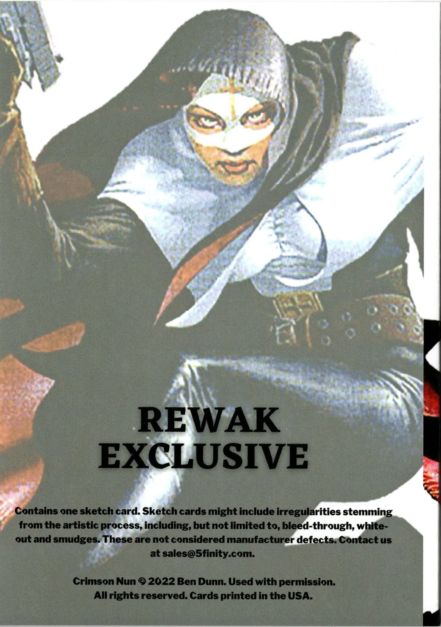 2022 5finity Ben Dunn’s Crimson Nun Sketch Card Pack - Non-Sport Sealed