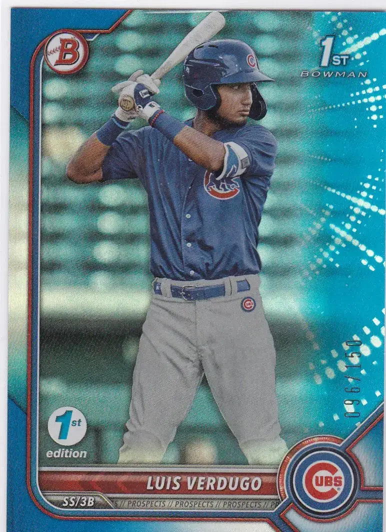 2022 Bowman 1st Edition #BPPF-147 Luis Verdugo 96/150 Chicago Cubs