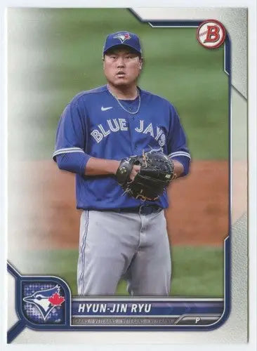 Original gloss 2022 Bowman Hyun-Jin Ryu NM-MT baseball trading card of Hyun-Jin Ryu