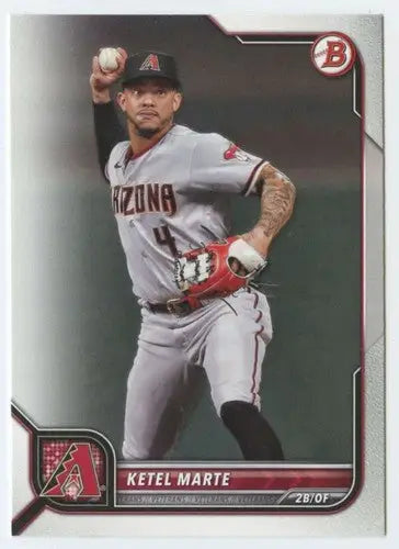 Original gloss Ketel Marte 2022 Bowman NM-MT baseball card with Arizona Diamondbacks