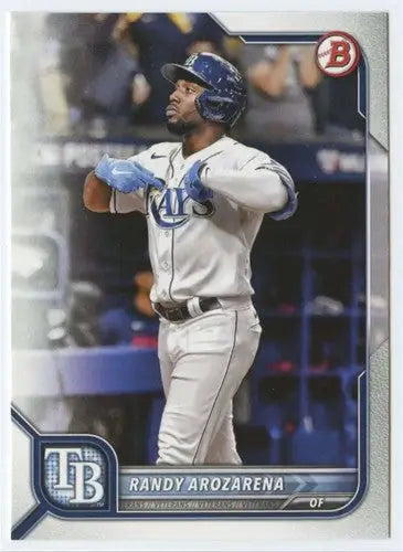 Randy Arozarena baseball card with original gloss from 2022 Bowman NM-MT Rays
