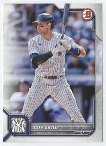 Baseball trading card featuring Joey Gallo in Yankees uniform, original gloss, NM-MT
