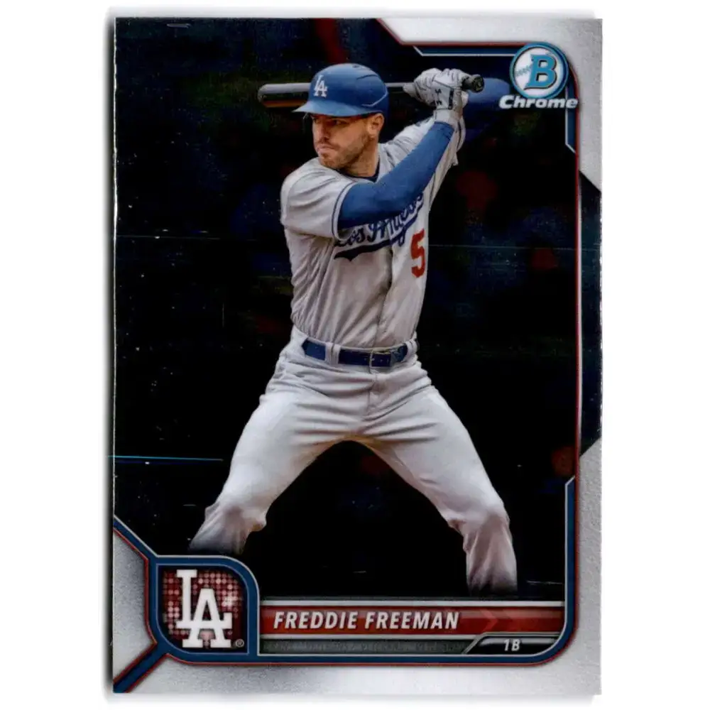 2022 Bowman Chrome #100 Freddie Freeman NM-MT Los Angeles Dodgers Baseball Card - Baseball Card Single