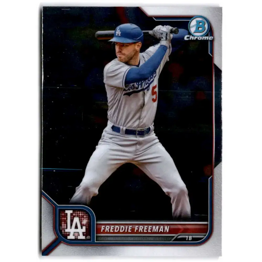 2022 Bowman Chrome #100 Freddie Freeman NM-MT Los Angeles Dodgers Baseball Card - Baseball Card Single