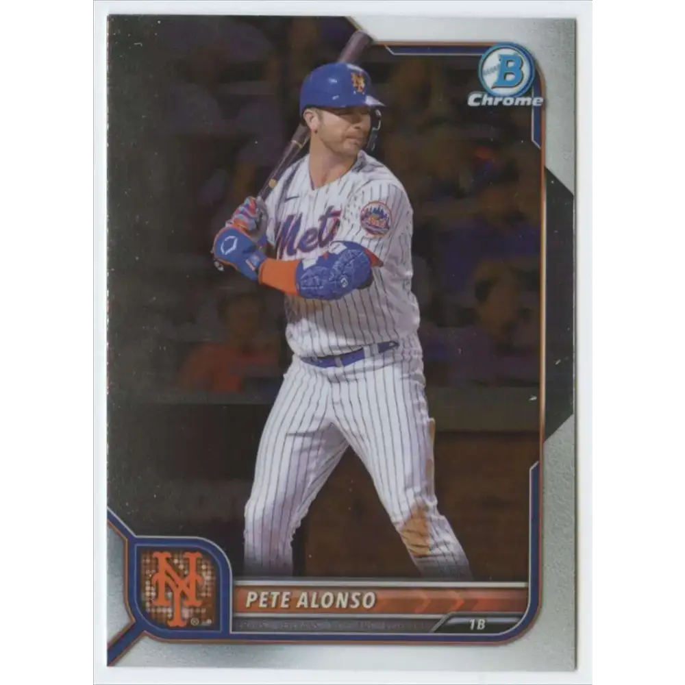 2022 Bowman Chrome #11 Pete Alonso NM-MT New York Mets Baseball Card - Baseball Card Single