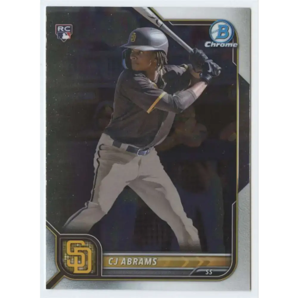 2022 Bowman Chrome #12 CJ Abrams NM-MT RC Rookie San Diego Padres Baseball Card - Baseball Card Single