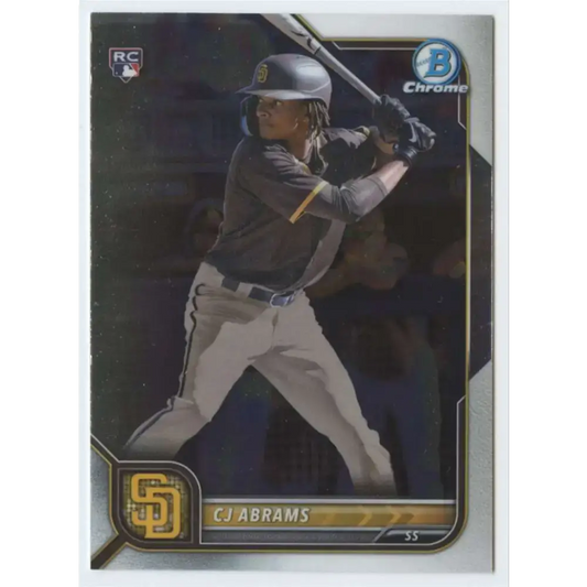 2022 Bowman Chrome #12 CJ Abrams NM-MT RC Rookie San Diego Padres Baseball Card - Baseball Card Single
