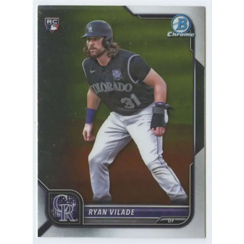 2022 Bowman Chrome #14 Ryan Vilade NM-MT RC Rookie Colorado Rockies Baseball Card - Baseball Card Single