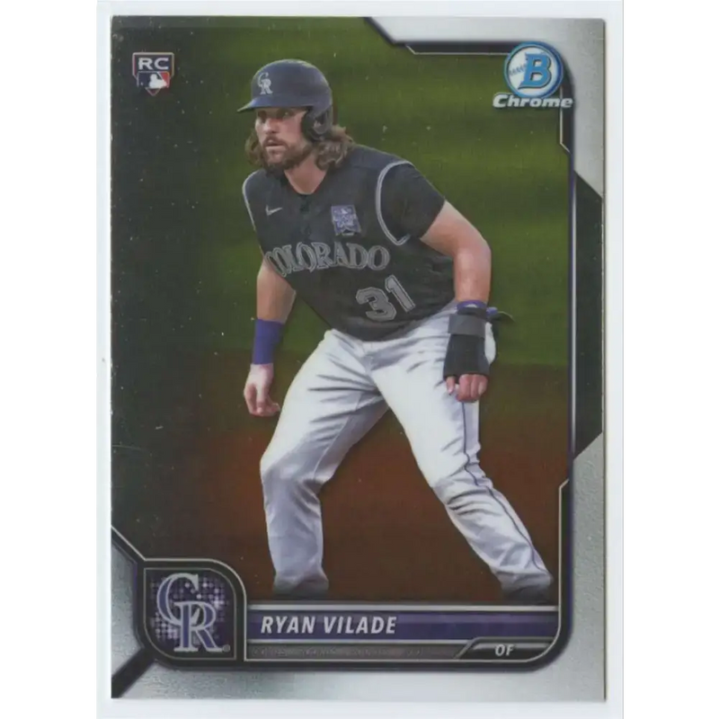 2022 Bowman Chrome #14 Ryan Vilade NM-MT RC Rookie Colorado Rockies Baseball Card - Baseball Card Single
