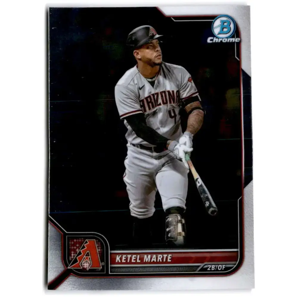 2022 Bowman Chrome #15 Ketel Marte NM-MT Arizona Diamondbacks Baseball Card - Baseball Card Single