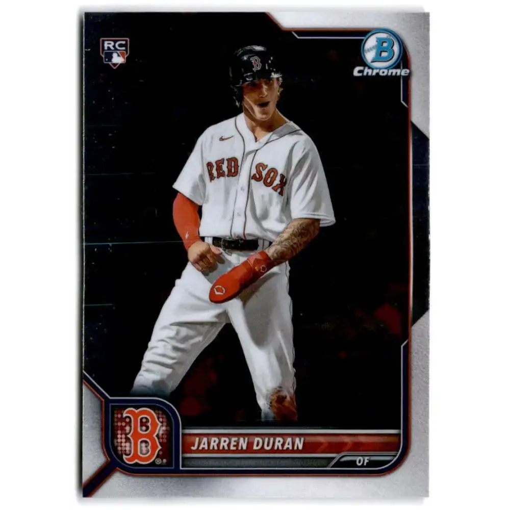 2022 Bowman Chrome #16 Jarren Duran NM-MT RC Rookie Boston Red Sox Baseball Card - Baseball Card Single